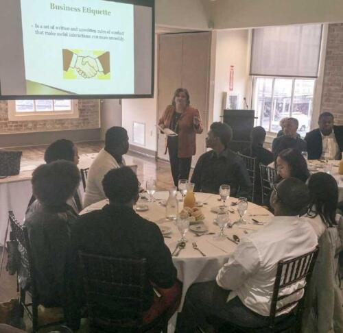 Etiquette Breakfast for Debutantes and Beaus at Warren Easton High School